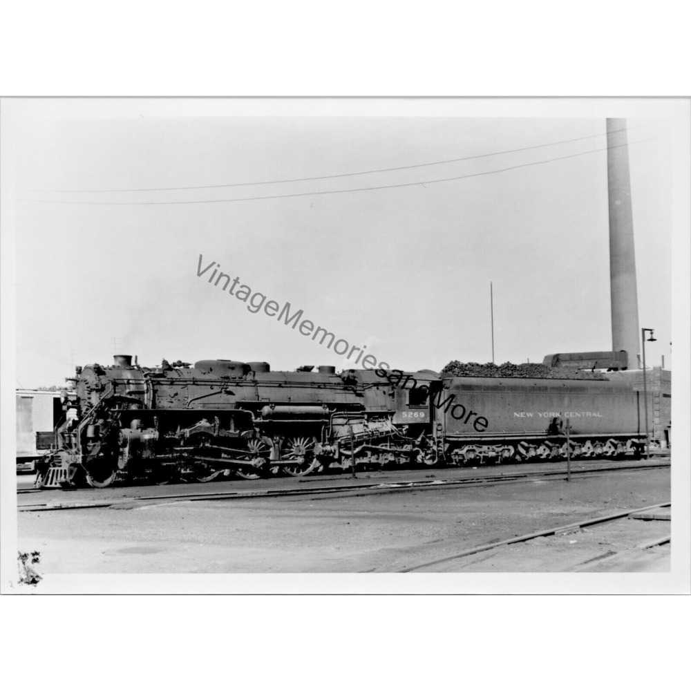 Vtg New York Central Railroad - 5269 Steam‎ Locomotive 5" x 7" Real Photo T2-225